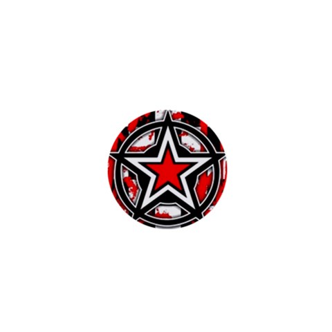 Star Checkerboard Splatter 1  Mini Button from ArtsNow.com Front
