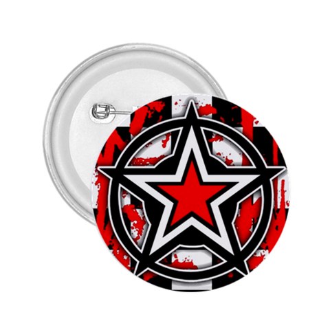 Star Checkerboard Splatter 2.25  Button from ArtsNow.com Front