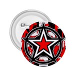 Star Checkerboard Splatter 2.25  Button