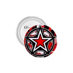 Star Checkerboard Splatter 1.75  Button