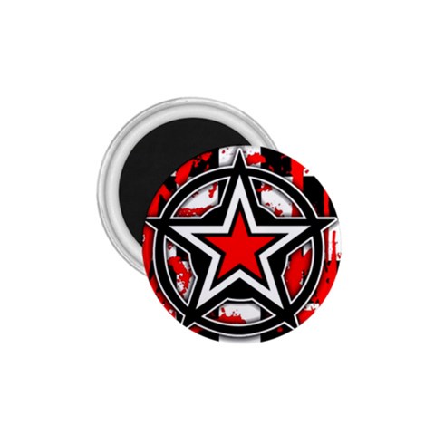 Star Checkerboard Splatter 1.75  Magnet from ArtsNow.com Front