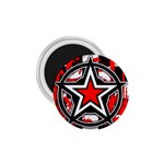 Star Checkerboard Splatter 1.75  Magnet