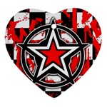Star Checkerboard Splatter Ornament (Heart)