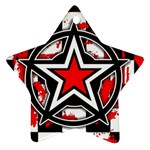 Star Checkerboard Splatter Ornament (Star)
