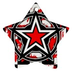 Star Checkerboard Splatter Ornament (Star)