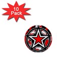 Star Checkerboard Splatter 1  Mini Button (10 pack) 