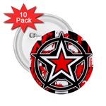 Star Checkerboard Splatter 2.25  Button (10 pack)