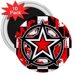 Star Checkerboard Splatter 3  Magnet (10 pack)