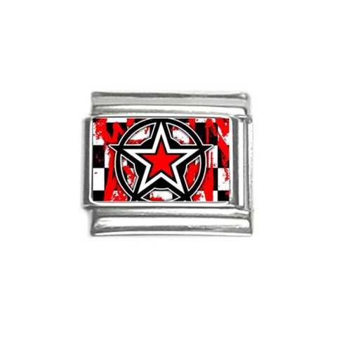 Star Checkerboard Splatter Italian Charm (9mm) from ArtsNow.com Front