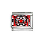 Star Checkerboard Splatter Italian Charm (9mm)