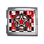 Star Checkerboard Splatter Mega Link Italian Charm (18mm)