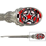 Star Checkerboard Splatter Letter Opener