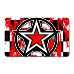 Star Checkerboard Splatter Magnet (Rectangular)