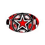 Star Checkerboard Splatter Sticker Oval (10 pack)