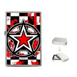 Star Checkerboard Splatter Flip Top Lighter