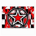 Star Checkerboard Splatter Postcard 4 x 6  (Pkg of 10)