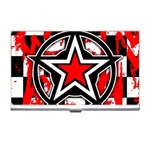 Star Checkerboard Splatter Business Card Holder
