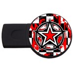 Star Checkerboard Splatter USB Flash Drive Round (2 GB)