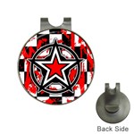 Star Checkerboard Splatter Golf Ball Marker Hat Clip