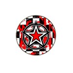 Star Checkerboard Splatter Hat Clip Ball Marker