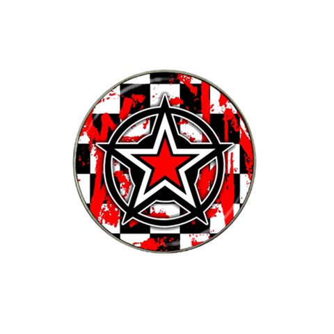 Star Checkerboard Splatter Hat Clip Ball Marker (4 pack) from ArtsNow.com Front