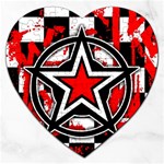 Star Checkerboard Splatter Jigsaw Puzzle (Heart)