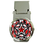 Star Checkerboard Splatter Money Clip Watch