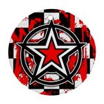 Star Checkerboard Splatter Round Ornament (Two Sides)