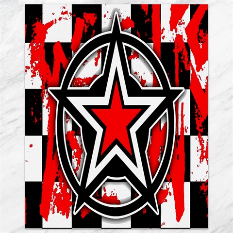 Star Checkerboard Splatter Canvas 11  x 14  from ArtsNow.com 10.95 x13.48  Canvas - 1