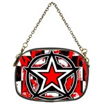 Star Checkerboard Splatter Chain Purse (One Side)