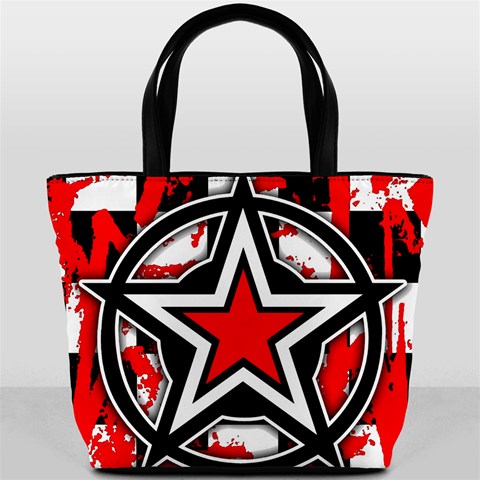 Star Checkerboard Splatter Bucket Bag from ArtsNow.com Back