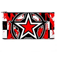 Star Checkerboard Splatter Pencil Case from ArtsNow.com Front