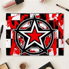 Star Checkerboard Splatter Cosmetic Bag (XL) from ArtsNow.com Back