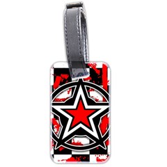 Star Checkerboard Splatter Luggage Tag (two sides) from ArtsNow.com Front