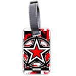 Star Checkerboard Splatter Luggage Tag (two sides)