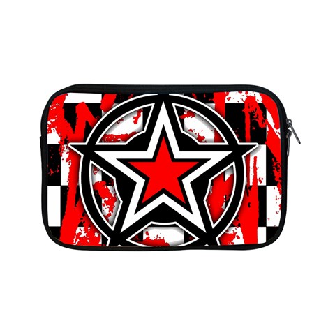 Star Checkerboard Splatter Apple iPad Mini Zipper Case from ArtsNow.com Front