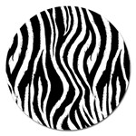 Zebra Pattern Magnet 5  (Round)