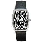Zebra Pattern Barrel Style Metal Watch
