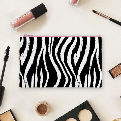 Zebra Pattern Cosmetic Bag (Medium) from ArtsNow.com Front