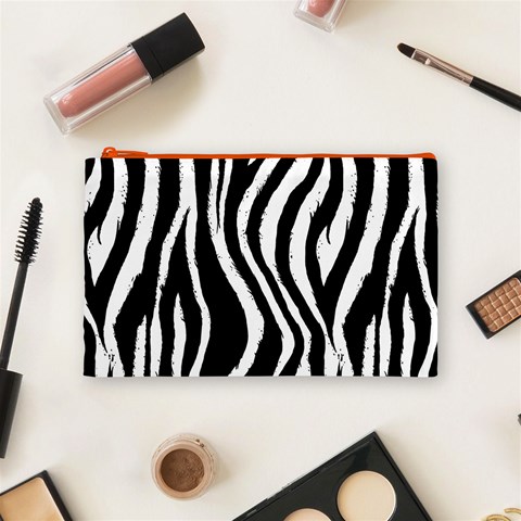 Zebra Pattern Cosmetic Bag (Medium) from ArtsNow.com Front