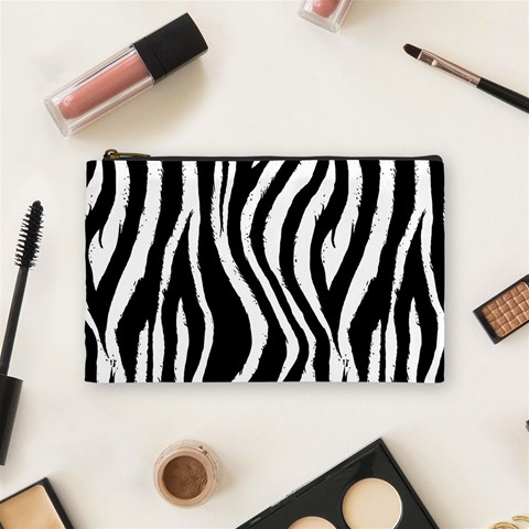 Zebra Pattern Cosmetic Bag (Medium) from ArtsNow.com Front
