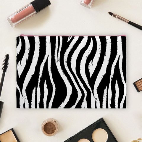 Zebra Pattern Cosmetic Bag (Large) from ArtsNow.com Front