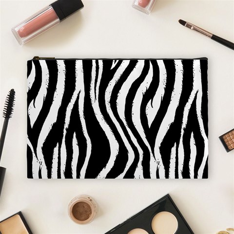 Zebra Pattern Cosmetic Bag (Large) from ArtsNow.com Front