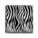 Zebra Pattern Memory Card Reader with Storage (Square)