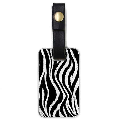 Zebra Pattern Luggage Tag (one side) from ArtsNow.com Front