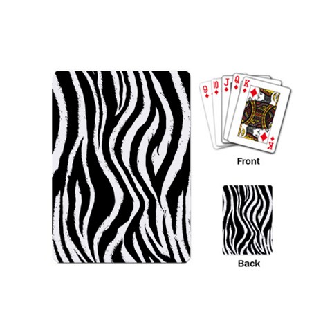 Zebra Pattern Playing Cards (Mini) from ArtsNow.com Back