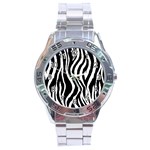 Zebra Pattern Stainless Steel Analogue Men’s Watch
