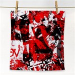 Red Graffiti Face Towel
