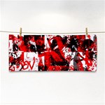 Red Graffiti Hand Towel