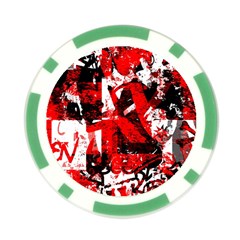 Red Graffiti Poker Chip Card Guard (10 pack) from ArtsNow.com Back